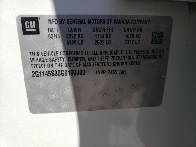 2016 CHEVROLET IMPALA LTZ - 2G1145S30G9199900