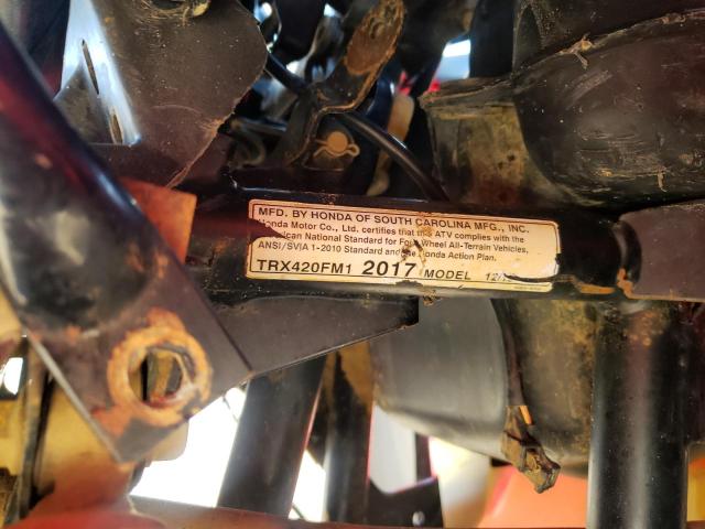 2017 HONDA TRX420 FM 1HFTE4005H4307390