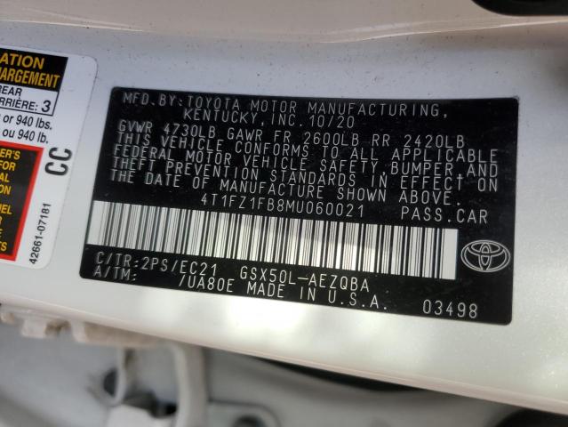 2021 TOYOTA AVALON TRD 4T1FZ1FB8MU060021