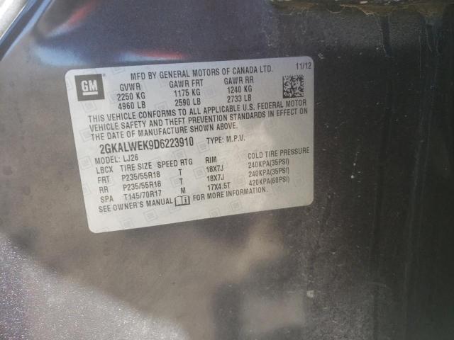 2GKALWEK9D6223910 GMC Terrain Slt