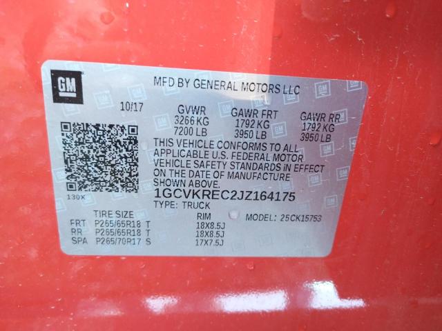 2018 CHEVROLET SILV1500 2 1GCVKREC2JZ164175