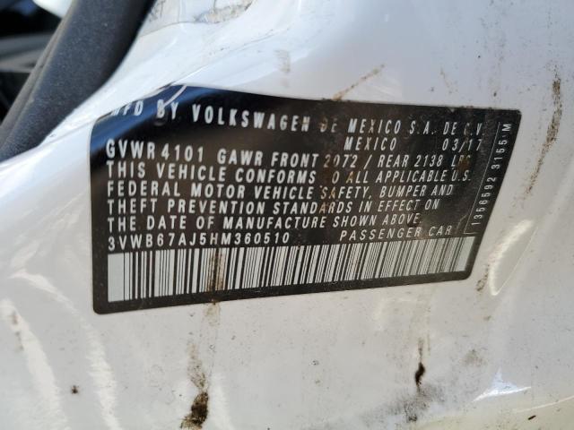 2017 VOLKSWAGEN JETTA SE - 3VWB67AJ5HM360510