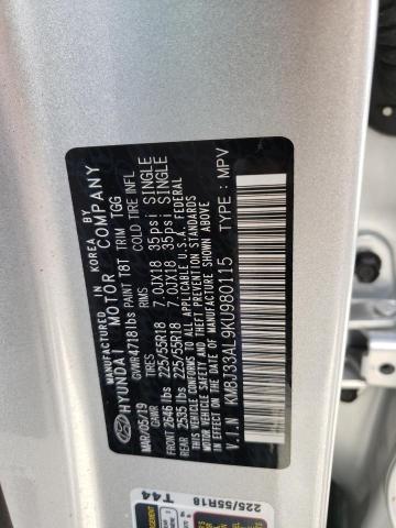2019 HYUNDAI TUCSON LIM - KM8J33AL9KU980115