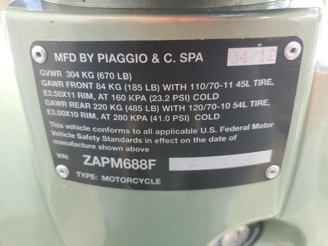 2012 VESPA LX 150IE ZAPM688F3C5201128