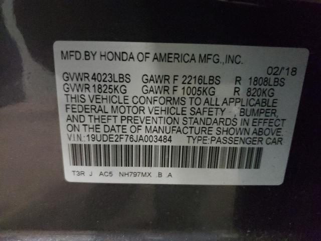 2018 ACURA ILX PREMIU VIN: 19UDE2F76JA003484