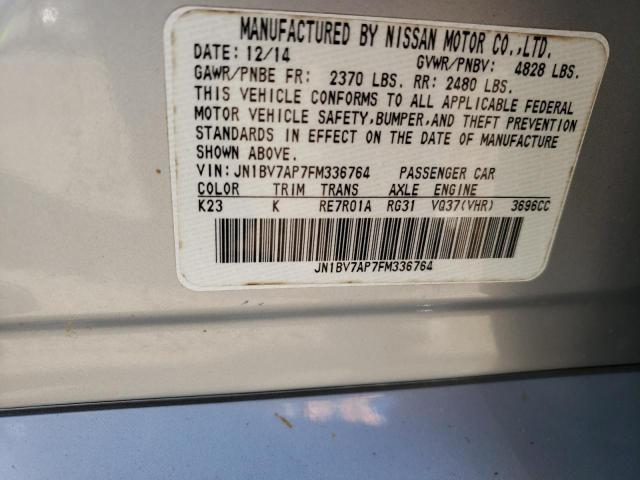 2015 INFINITI Q50 BASE/P JN1BV7AP7FM336764