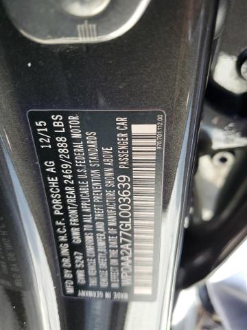 2016 PORSCHE PANAMERA WP0AA2A77GL003639