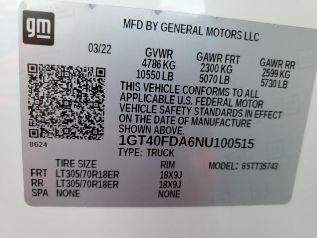 2022 GMC HUMMER EDI 1GT40FDA6NU100515