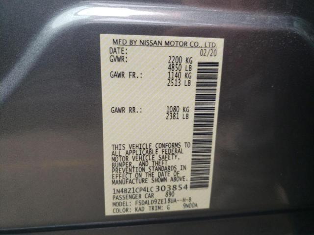 2020 NISSAN LEAF SV PL 1N4BZ1CP4LC303854