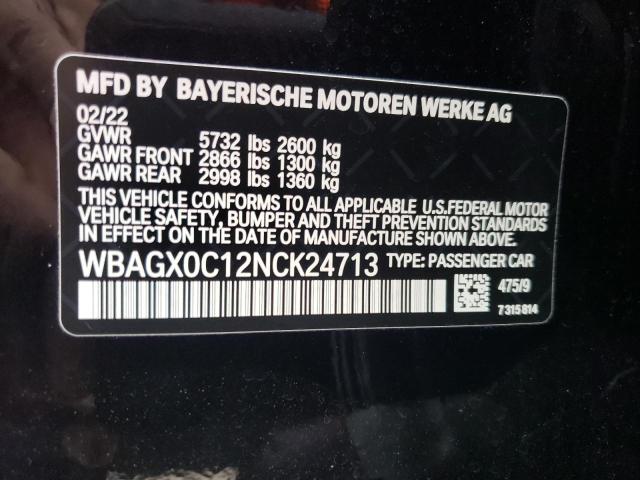 2022 BMW ALPINA B8 WBAGX0C12NCK24713