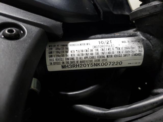 2022 YAMAHA MT-03 MH3RH20Y5NK007220