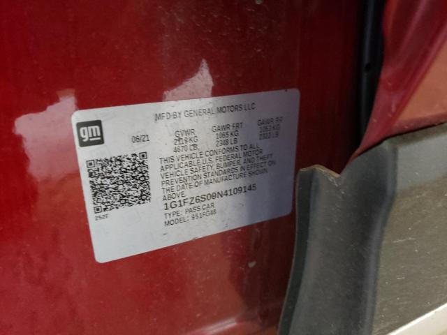 2022 CHEVROLET BOLT EUV P 1G1FZ6S09N4109145