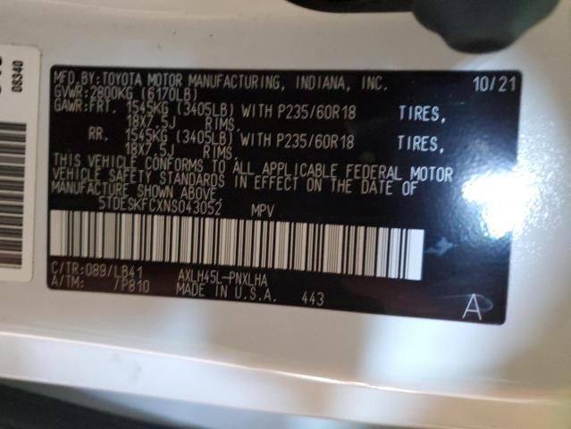 2022 TOYOTA SIENNA LIM 5TDESKFCXNS043052