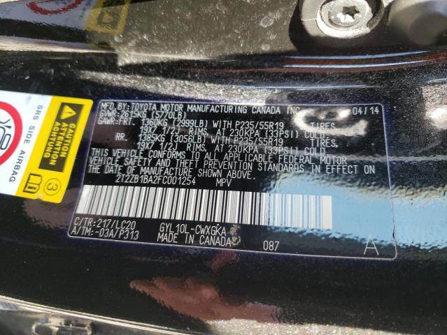 2015 LEXUS RX 450H 2T2ZB1BA2FC001254