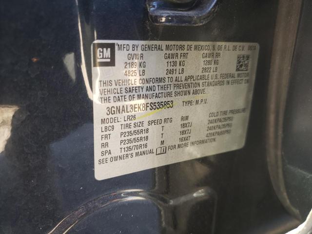 2015 CHEVROLET CAPTIVA LT - 3GNAL3EK8FS535853