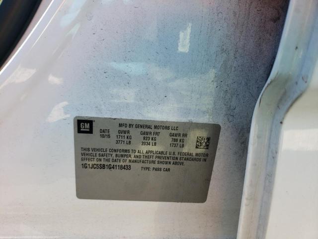 2016 CHEVROLET SONIC LT - 1G1JC5SB1G4118433