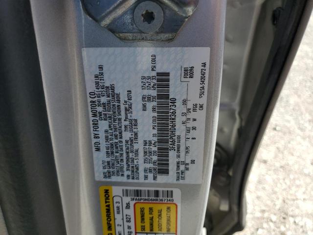 VIN 3FA6P0HD6HR367340 2017 Ford Fusion, SE no.10