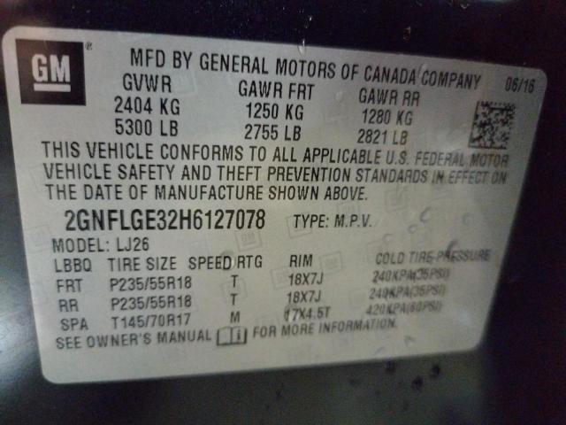 2017 CHEVROLET EQUINOX PR - 2GNFLGE32H6127078