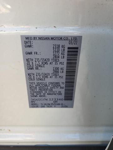 2022 NISSAN MURANO SL 5N1AZ2CJ7NC123340