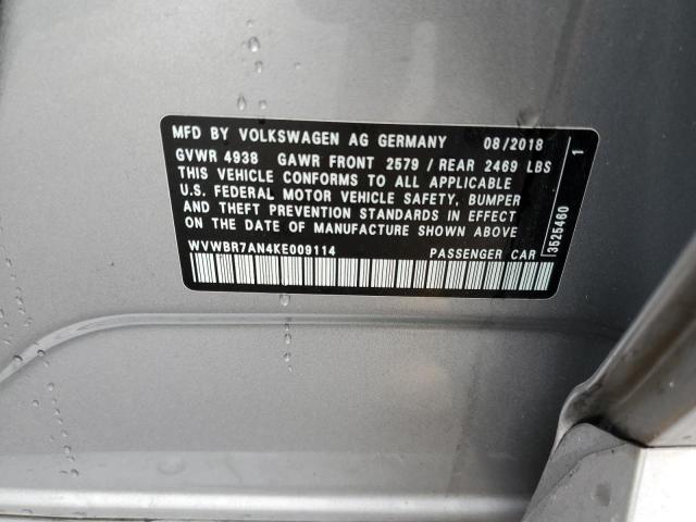 2019 VOLKSWAGEN ARTEON SE WVWBR7AN4KE009114