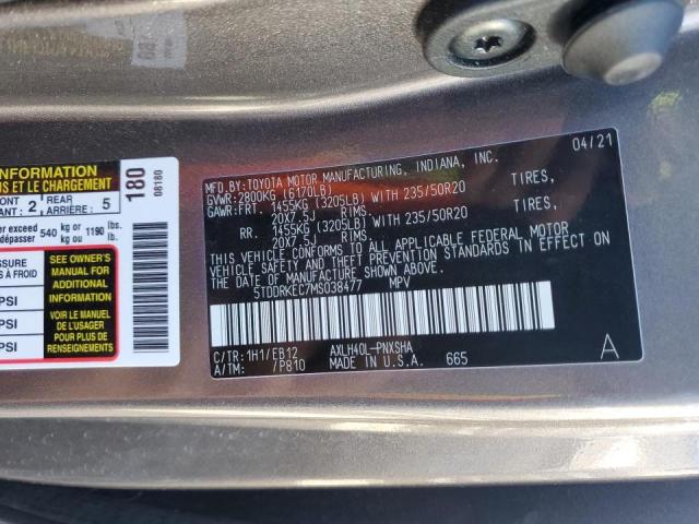 2021 TOYOTA SIENNA XSE 5TDDRKEC7MS038477