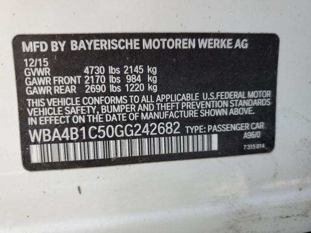 2016 BMW 435 I GRAN WBA4B1C50GG242682