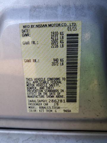 1N4AL3AP6FC286281 Nissan ALTIMA 2.5