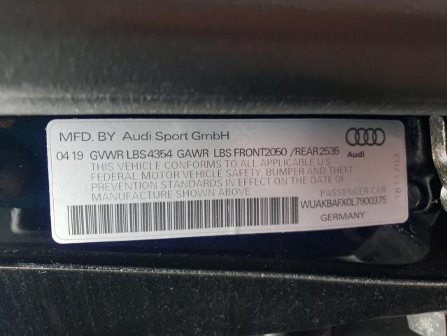 2020 AUDI R8 WUAKBAFX0L7900375