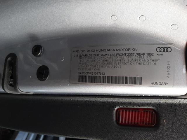 2016 AUDI TT TRUT5CFVXG1017613
