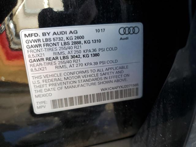 2018 AUDI SQ5 PRESTI WA1C4AFYXJ2071565