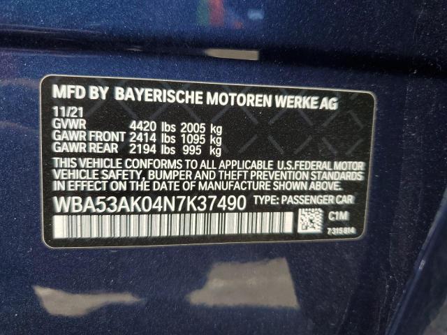 2022 BMW 228I WBA53AK04N7K37490