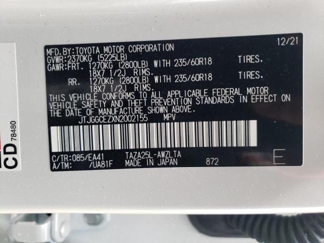 2022 LEXUS NX 350 JTJGGCEZXN2002155