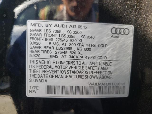2015 AUDI Q7 TDI PRE WA1LMAFE0FD028175