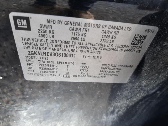 2016 GMC TERRAIN 2GKALNEK3G6100411