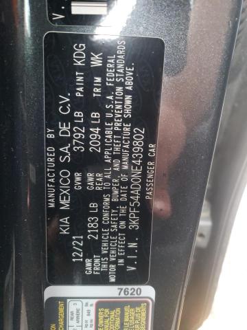3KPF54AD0NE439802 KIA Forte Gt Line
