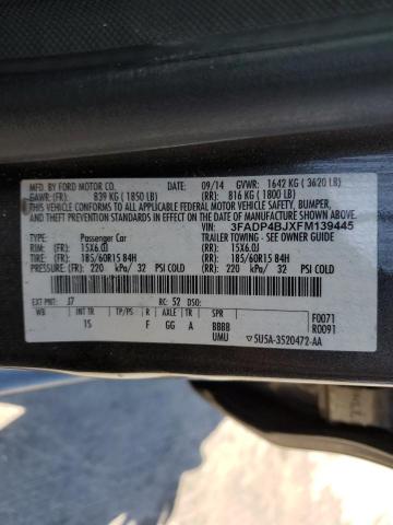 2015 FORD FIESTA SE - 3FADP4BJXFM139445
