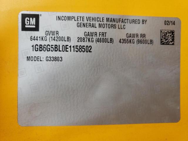 2015 CHEVROLET BUS 1GB6G5BL0E1158502