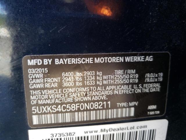 2015 BMW X5 5UXKS4C58F0N08211