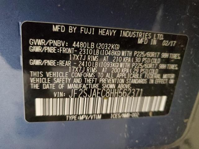 JF2SJAEC8HH562371 Subaru Forester 2.5i Premium