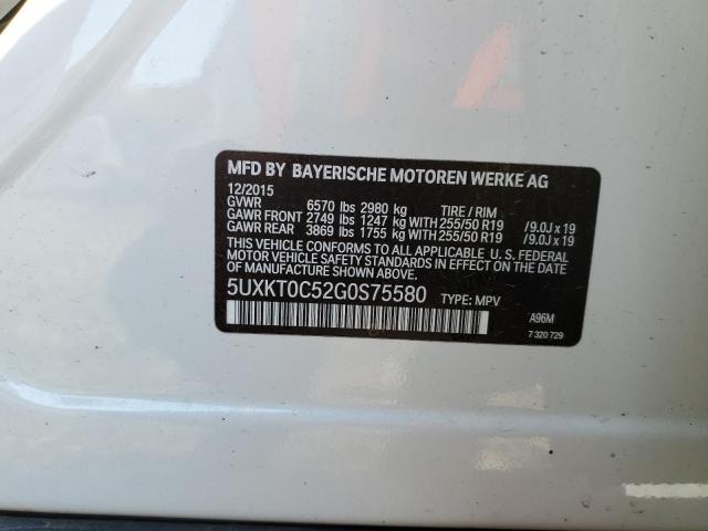 2016 BMW X5 XDR40E 5UXKT0C52G0S75580