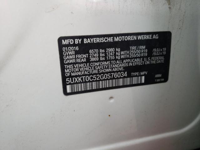 2016 BMW X5 XDR40E 5UXKT0C52G0S76034