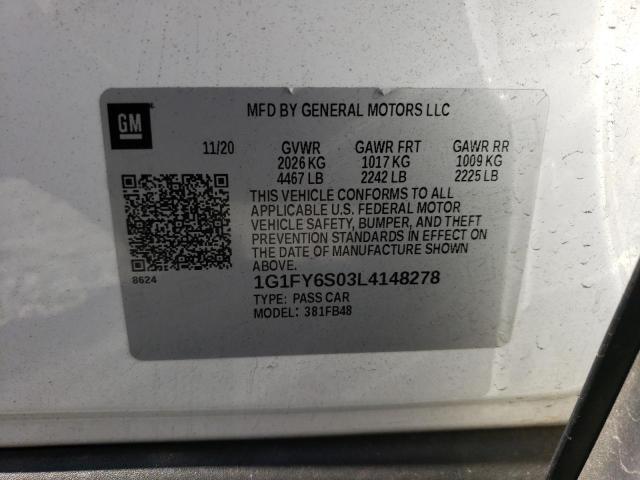 2020 CHEVROLET BOLT 1G1FY6S03L4148278