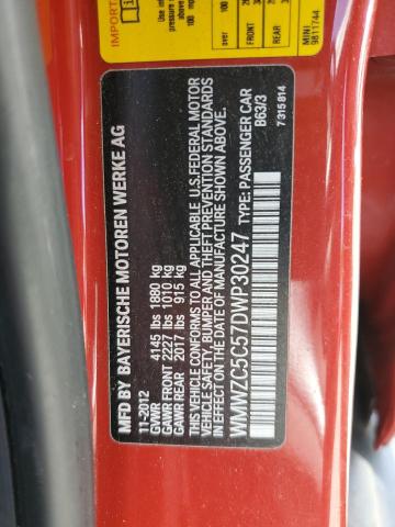 WMWZC5C57DWP30247 Mini Cooper