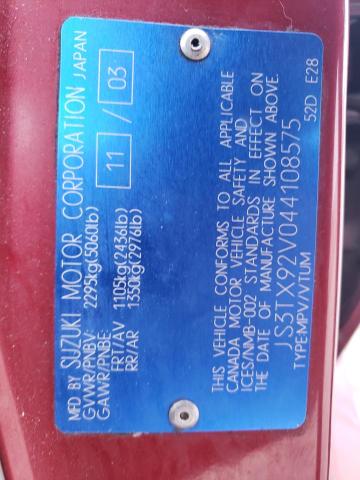 JS3TX92V044108575 Suzuki XL7 EX