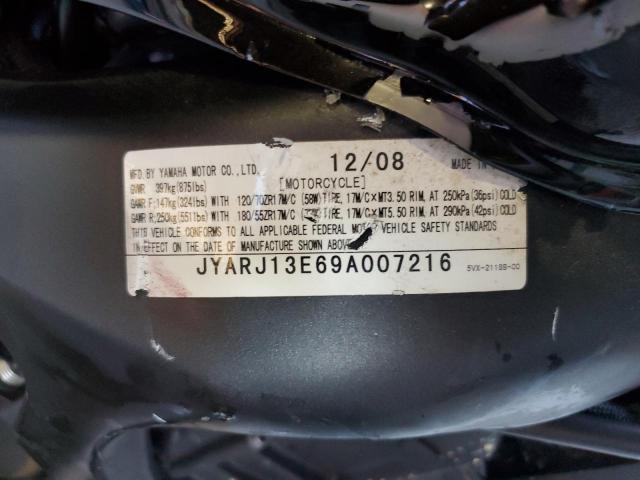 2009 YAMAHA FZ6 SHG JYARJ13E69A007216