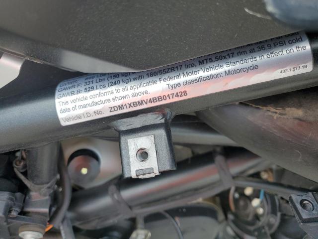 2011 DUCATI 848 ZDM1XBMV4BB017428