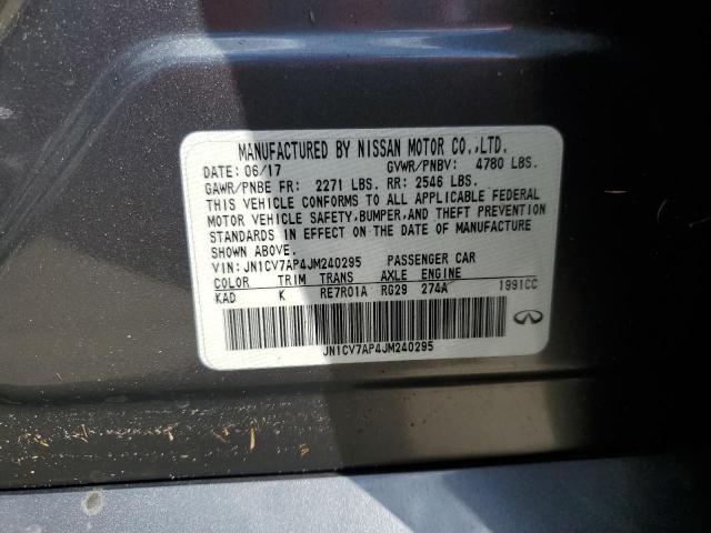 2018 INFINITI Q50 PURE - JN1CV7AP4JM240295