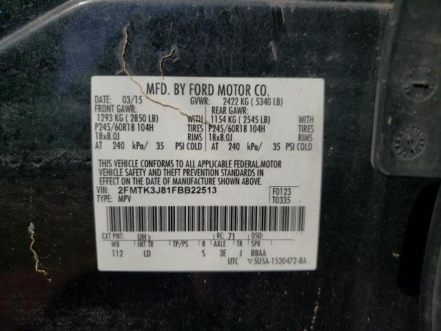 2015 FORD 1/2 TON 2FMTK3J81FBB22513
