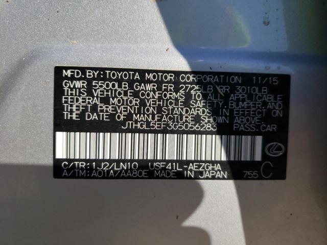 2016 LEXUS LS 460L JTHGL5EF3G5056283