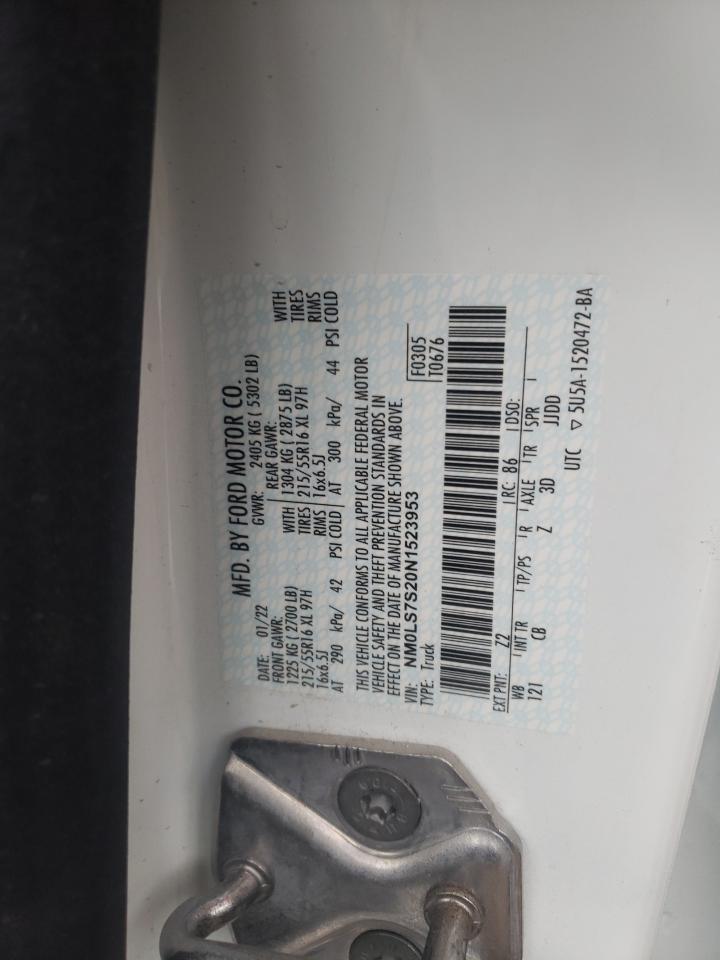 NM0LS7S20N1523953 FORD TRANSIT 2022